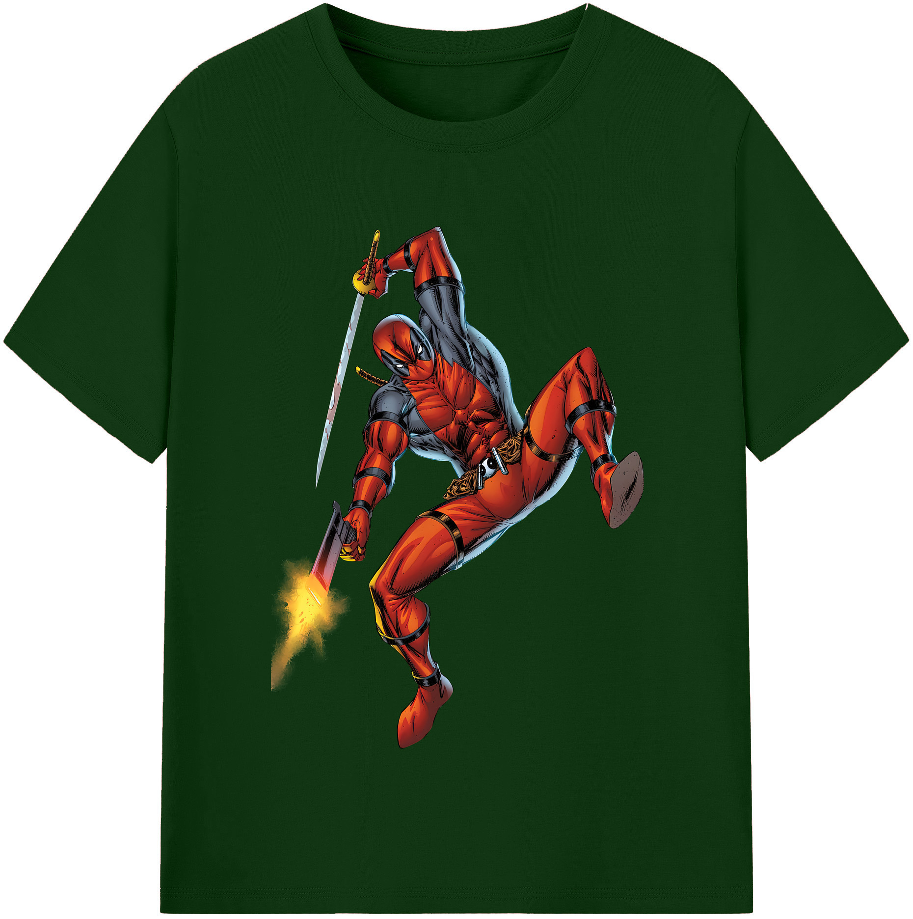 （画像用） Deadpool デッドプール 綿100％半袖Tシャツ（フロントプリント）